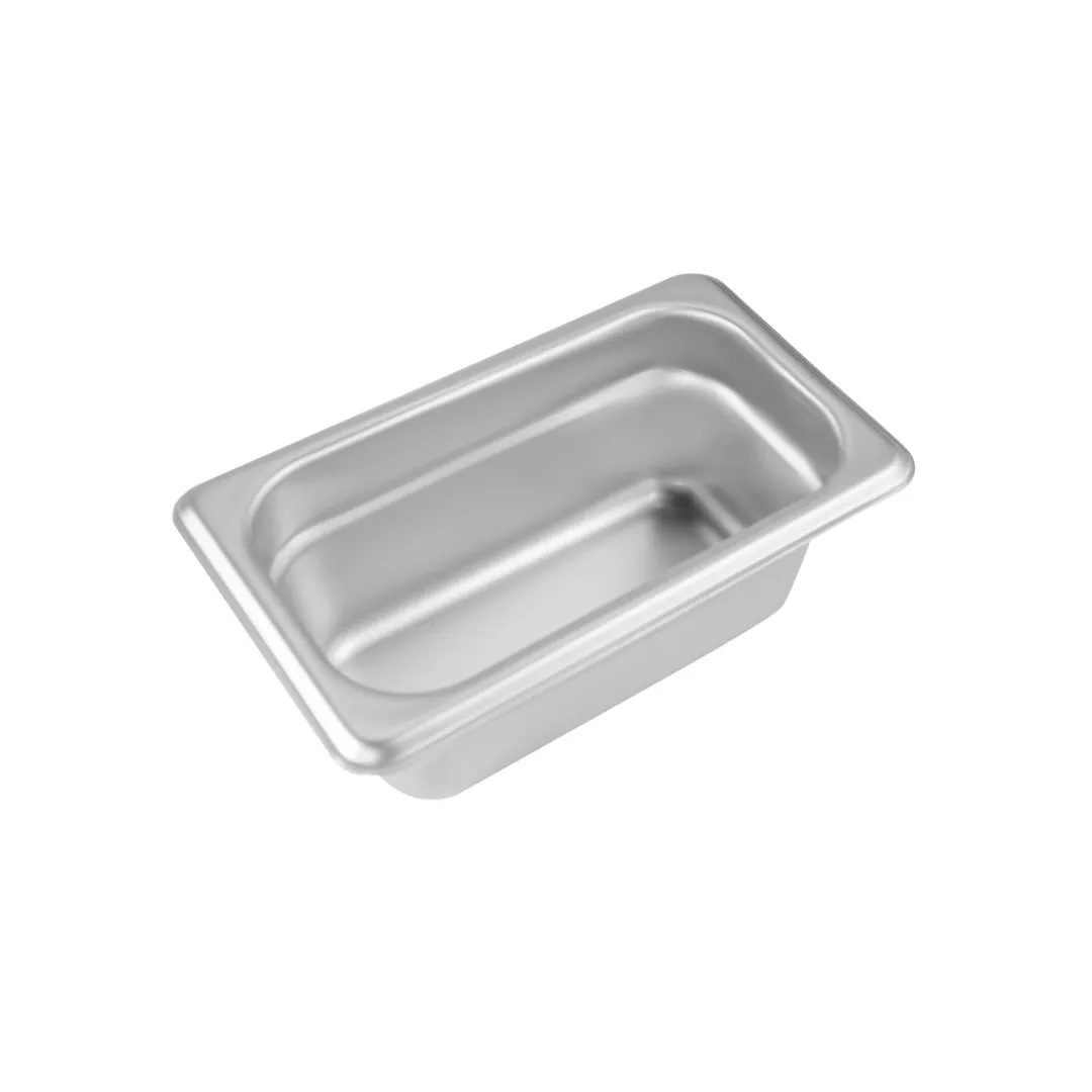 CAC China STPN-23-2 Stainless Steel Steam Pan, 1/9 Size, 2-1/2" Deep, Anti‑Jam, Dishwasher Safe