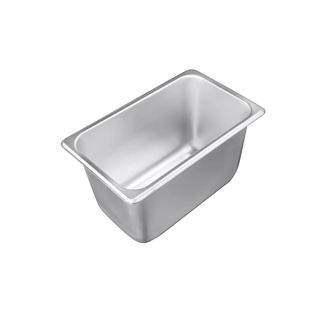 CAC China STPQ-S25-6 Steel Steam Table Pan – 1/4 Size, 6" Deep, 25‑Gauge, Stack Lug, Dishwasher Safe
