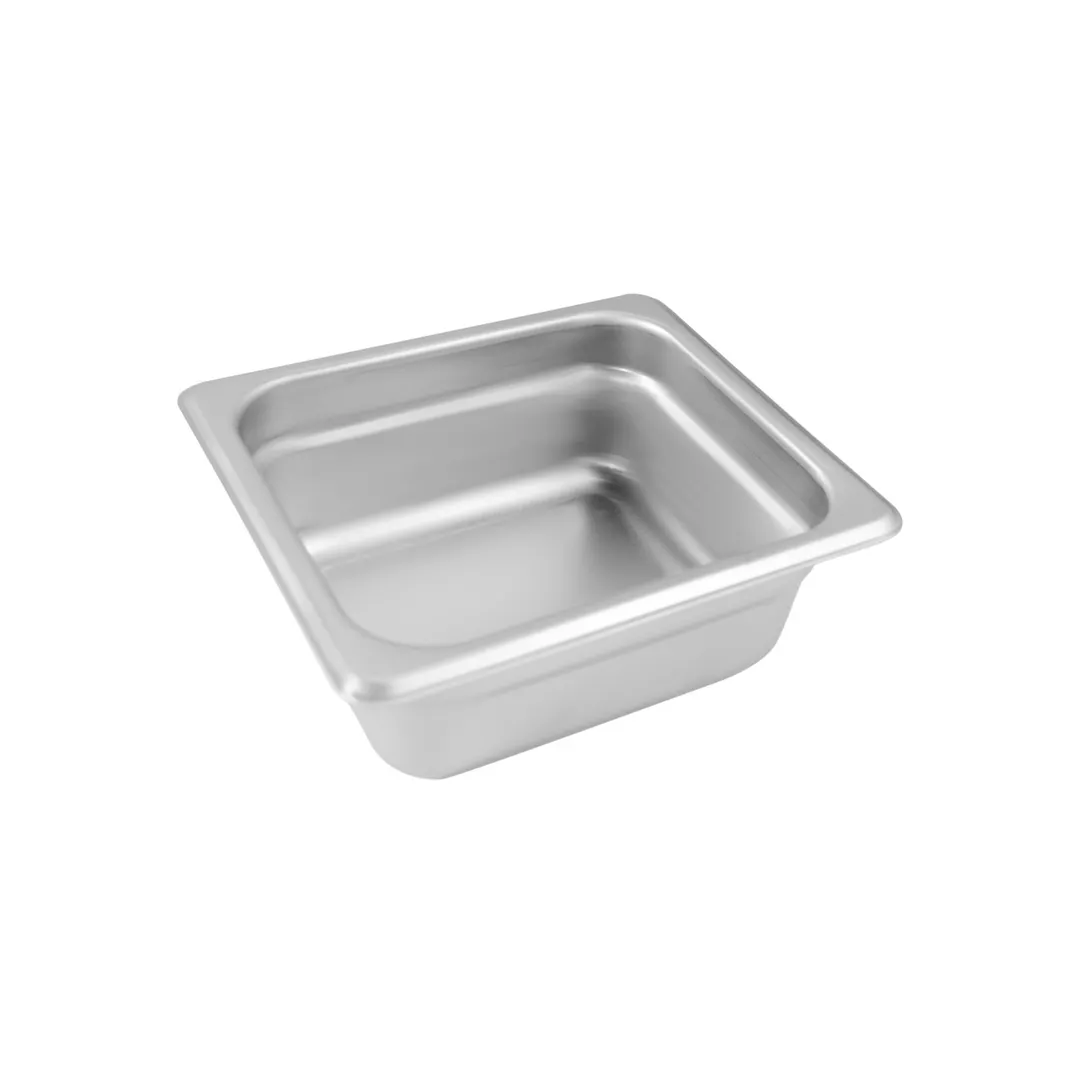 CAC China STPS-24-2 Stainless Steel Steam Table Pan, 1/6 Size, 2-1/2" Deep, Anti‑Jam, Stacking Lug