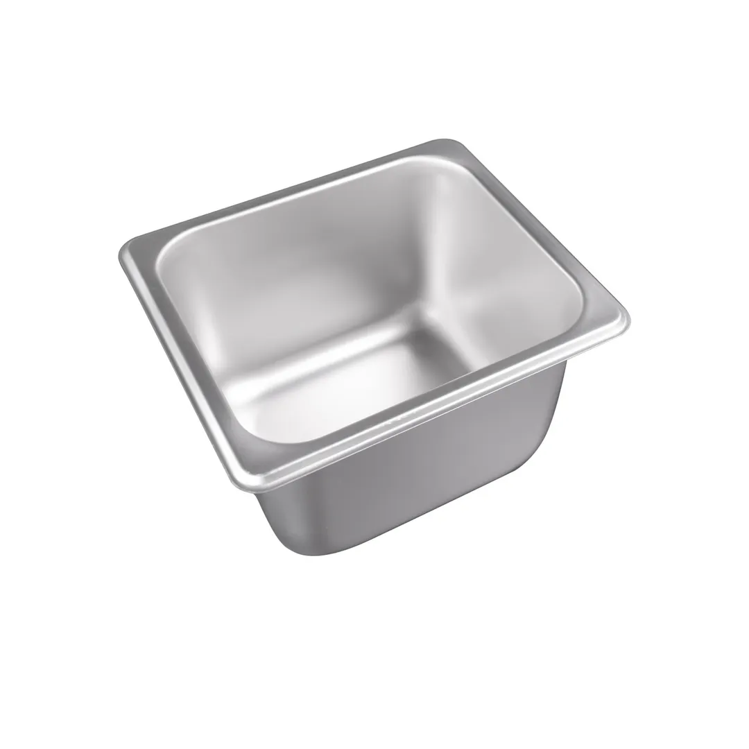 CAC China STPS-S25-4 Stainless Steel Steam Table Pan, 1/6-size, 4" deep, 25 gauge, Oven Safe