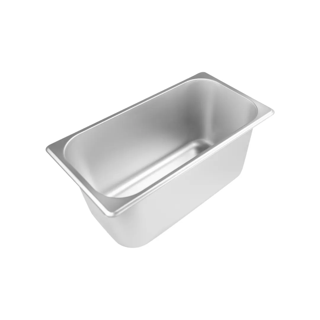 CAC China STPT-S25-6 Steam Table Pan, 1/3-size, 6" deep, 25‑gauge steel, dishwasher & oven safe