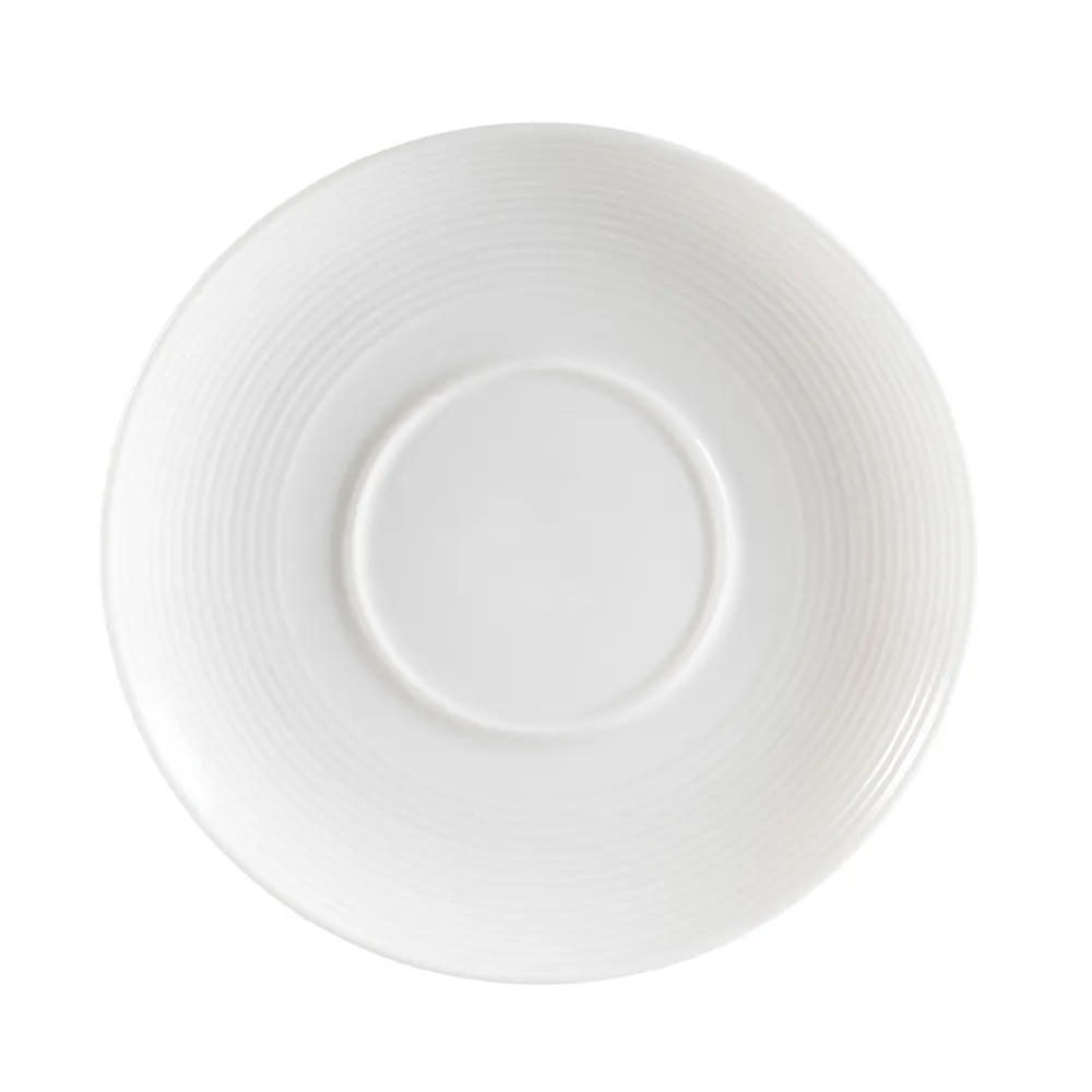 CAC China SUS-2 Sushi Signature Round Porcelain Saucer 5½" Dia x ½" H White Dishwasher - 1 Dozen