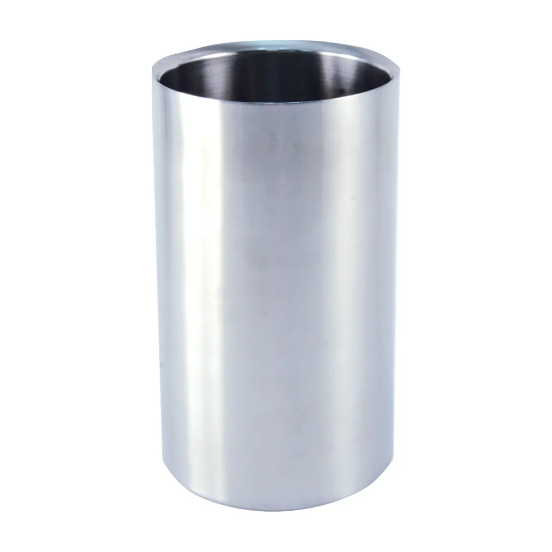 CAC China SWCS-8 Wine Bucket Cooler, 1‑Bottle Double‑Wall Stainless Steel, Silver Finish, Service