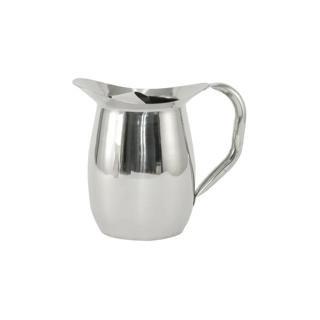 CAC China SWPB-2G 2-Quart Stainless Steel Water Pitcher with Ice Guard and Handle - 1/Each