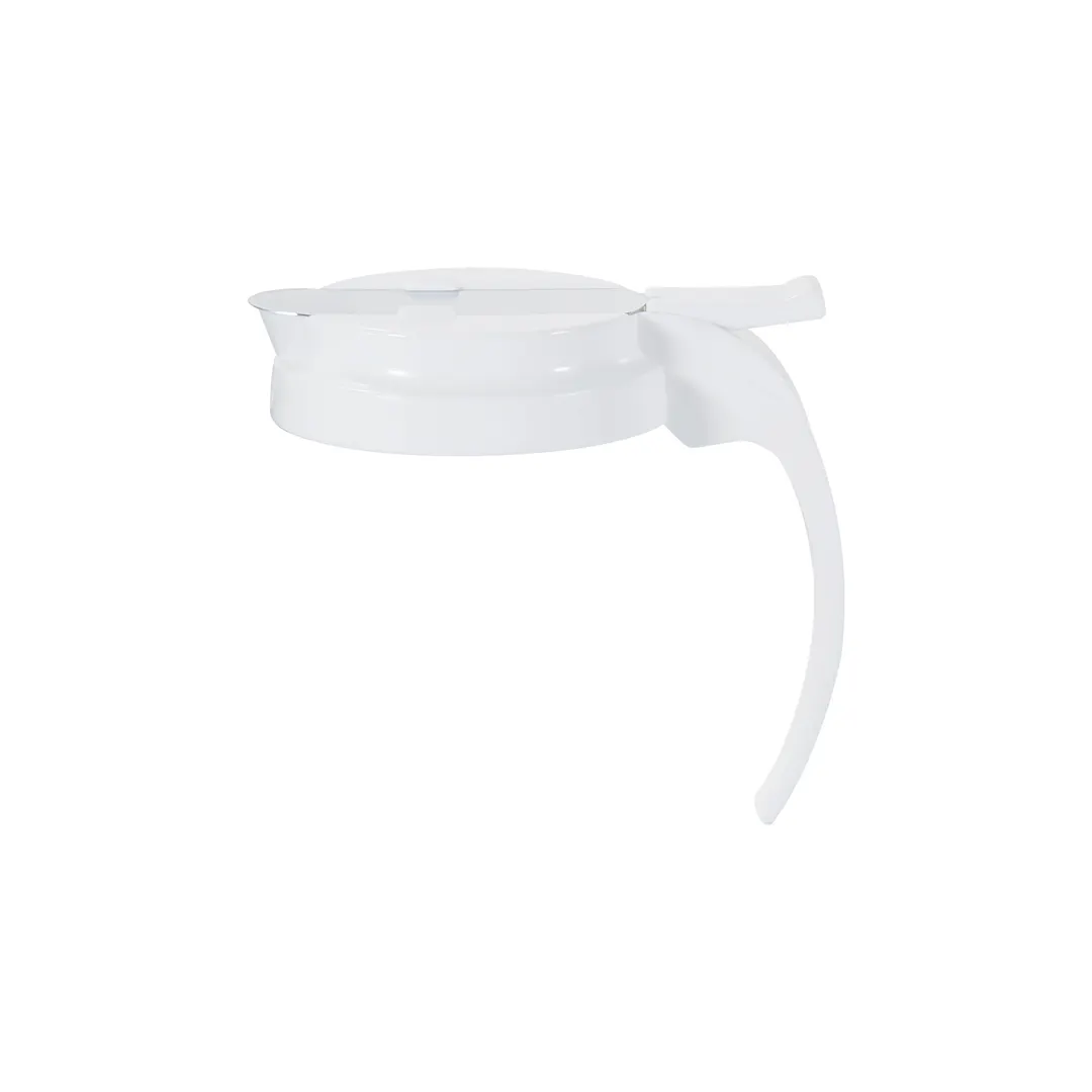 CAC China SYCP-3248W Cap for SYDP-32 & SYDP-48 Syrup Dispensers, White Plastic Construction