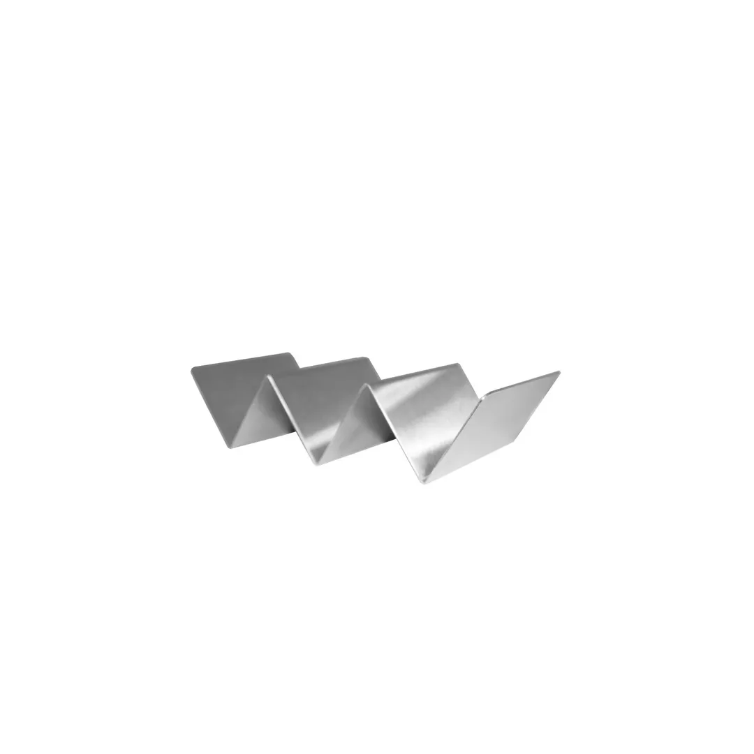 CAC China TCHD-23S Taco Holder, Stainless Steel 2‑3 Compartment Tray for Taco Prep & Hot Dogs
