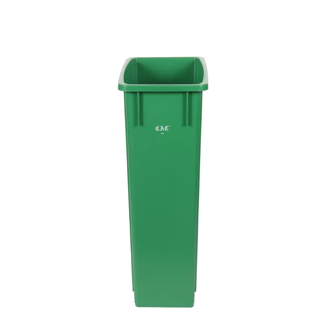 CAC China TCSL-23GNC - 23‑Gal Trash Can, 29" Height, 20" Width, Green Poly Plastic, No Lid