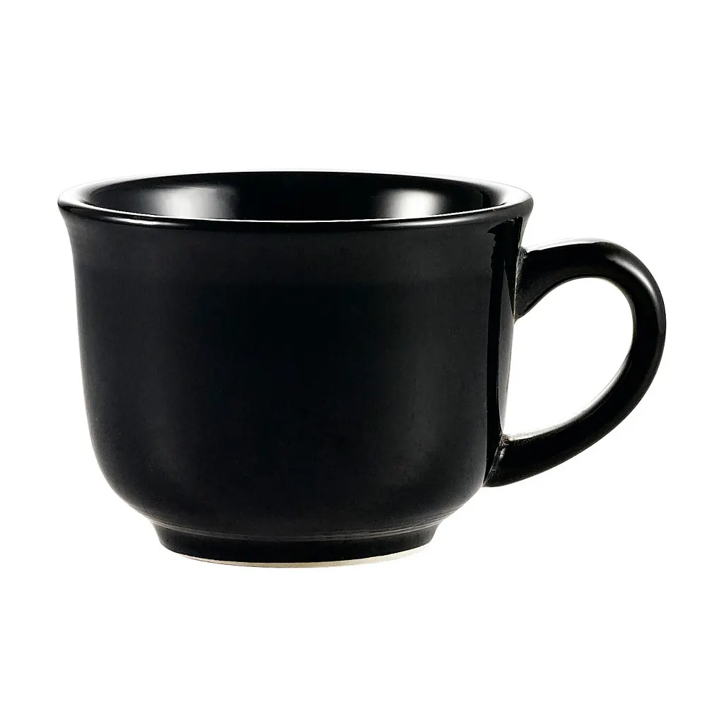 CAC China TG-1-BLK - Tango 7.5 oz Black Porcelain Coffee Cup, 3.5" Dia x 2.75" H - 1 Dozen