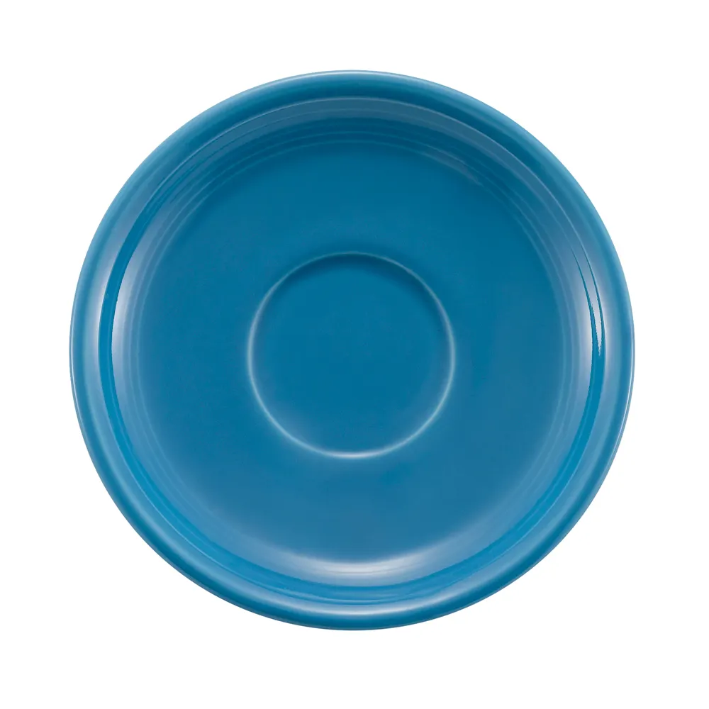 CAC China TG-2-PCK - Tango Round Porcelain Saucer 6" Dia x 7/8" H Peacock, Microwave Safe - 1 Dozen