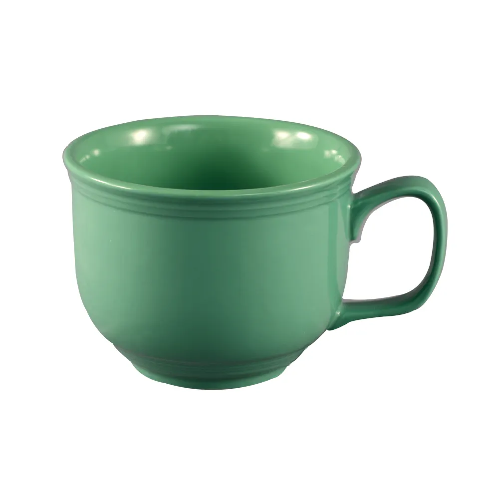 CAC China TG-318-G - Tango 18‑Oz Green Porcelain Cup, 4‑5/8" Dia x 3‑1/2" H, Microwave Safe - 1 Dozen