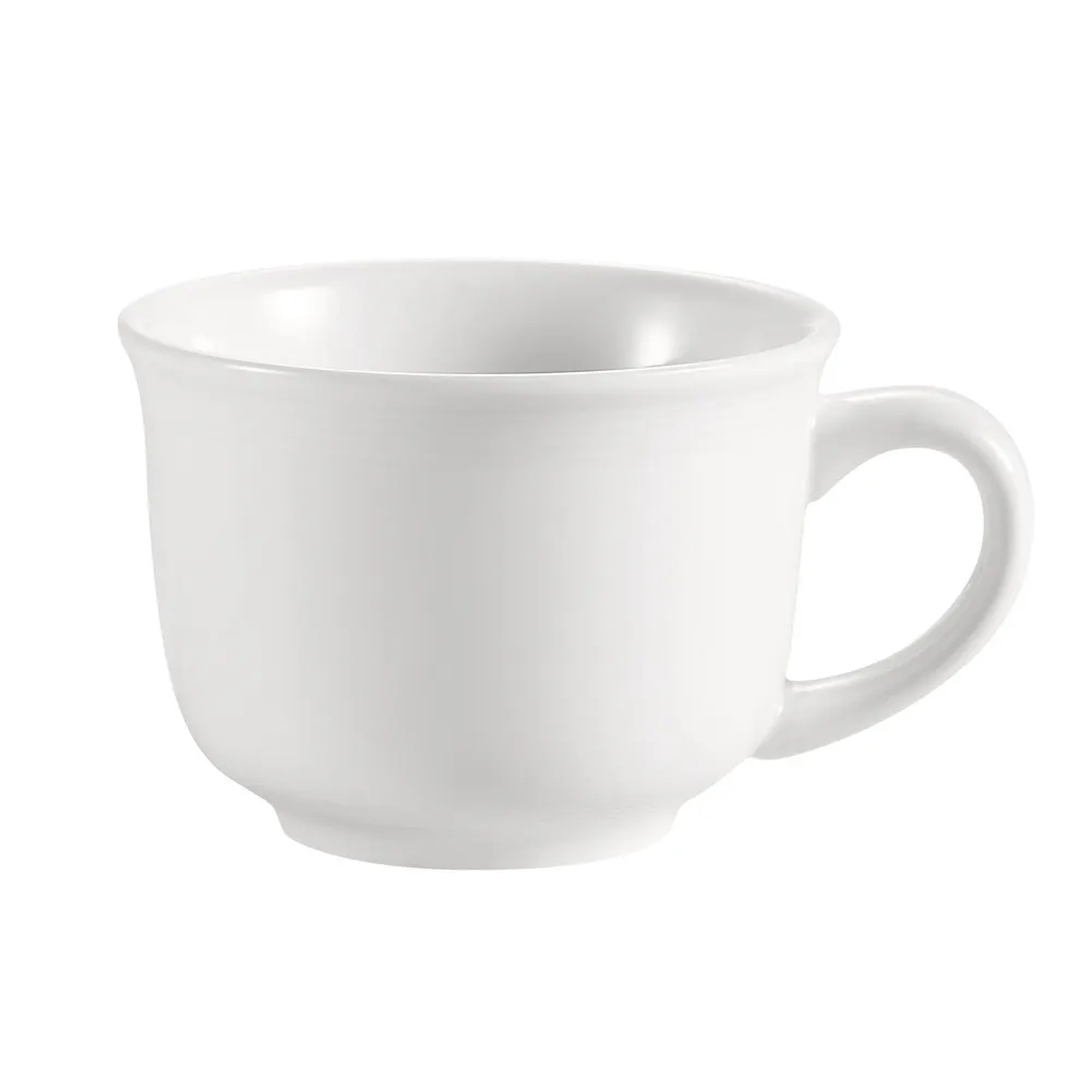 CAC China TGO-1 Tango Coffee Cup, 7.5 oz (3.5" Dia x 2.75" H), White, Dishwasher Safe - 1 Dozen