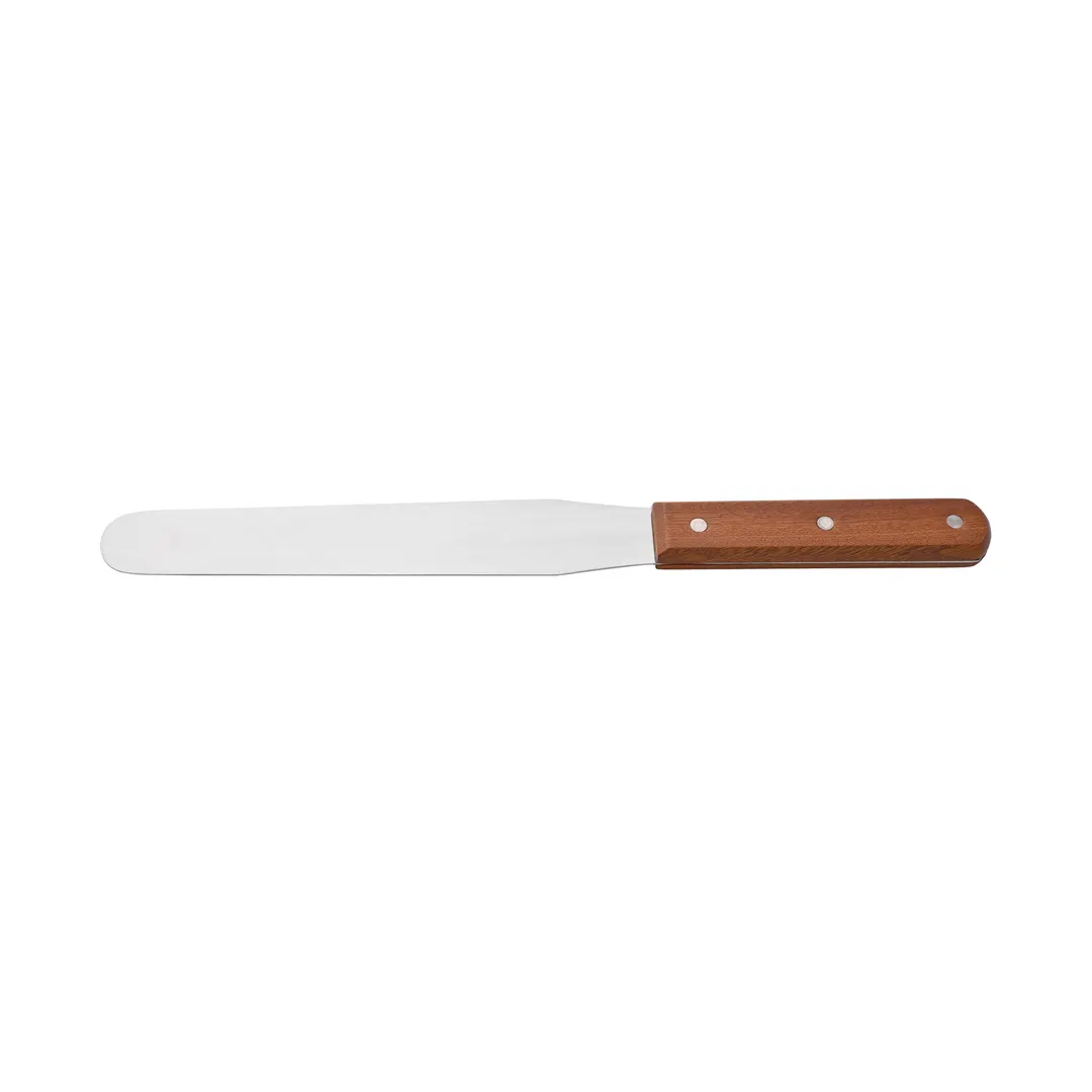 CAC China TNRW-08SP Commercial Spatula, 7-7/8"L, Stainless Steel with Wood Handle