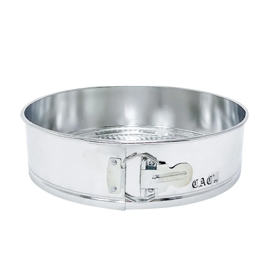 CAC China TNSP-103 Springform Pan, 10" dia. x 3"H, Round, Tin, Removable Bottom