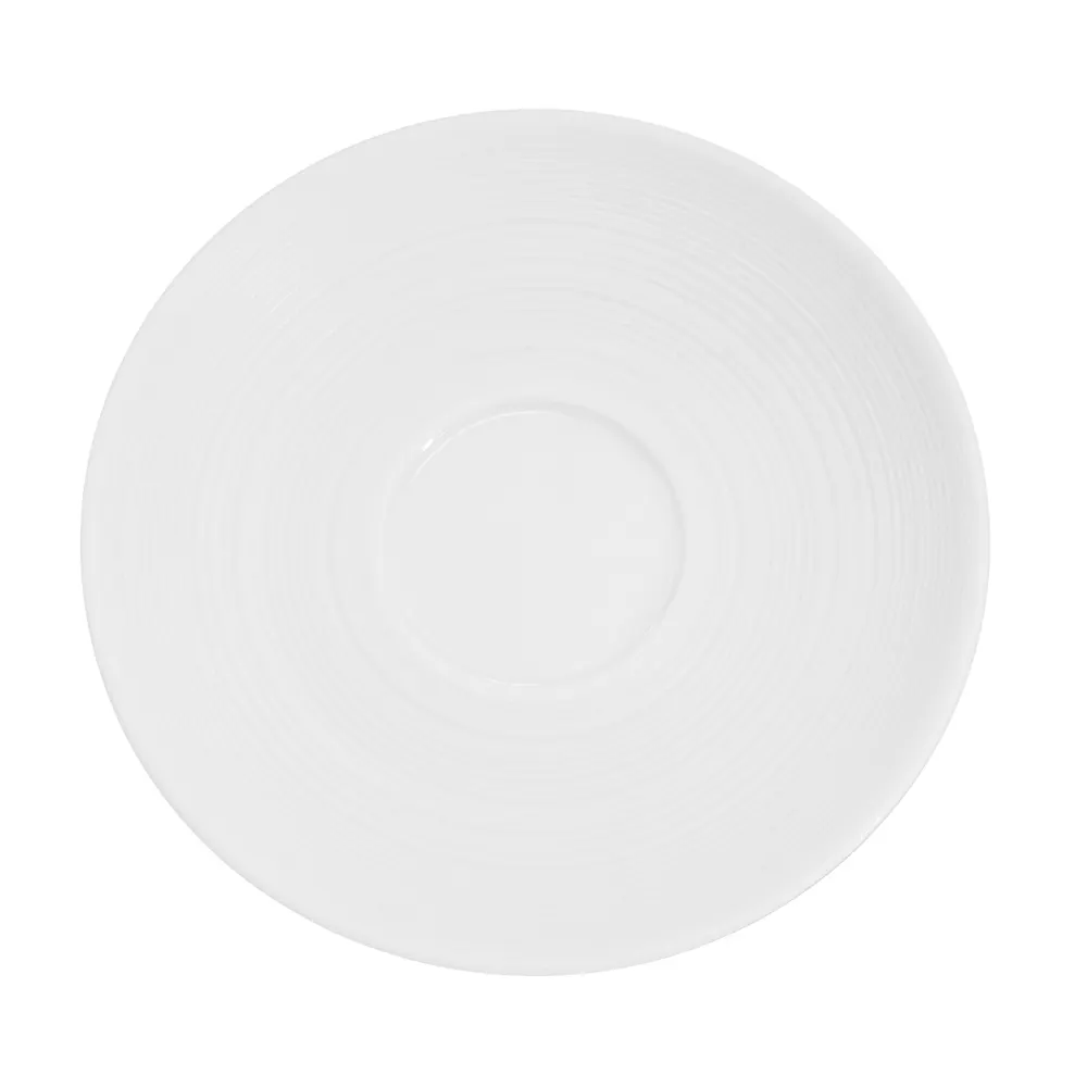 CAC China TST-36 Saucer, 4.5" Dia x 0.5" H, Round Porcelain, White, Oven Microwave Safe - 1 Dozen