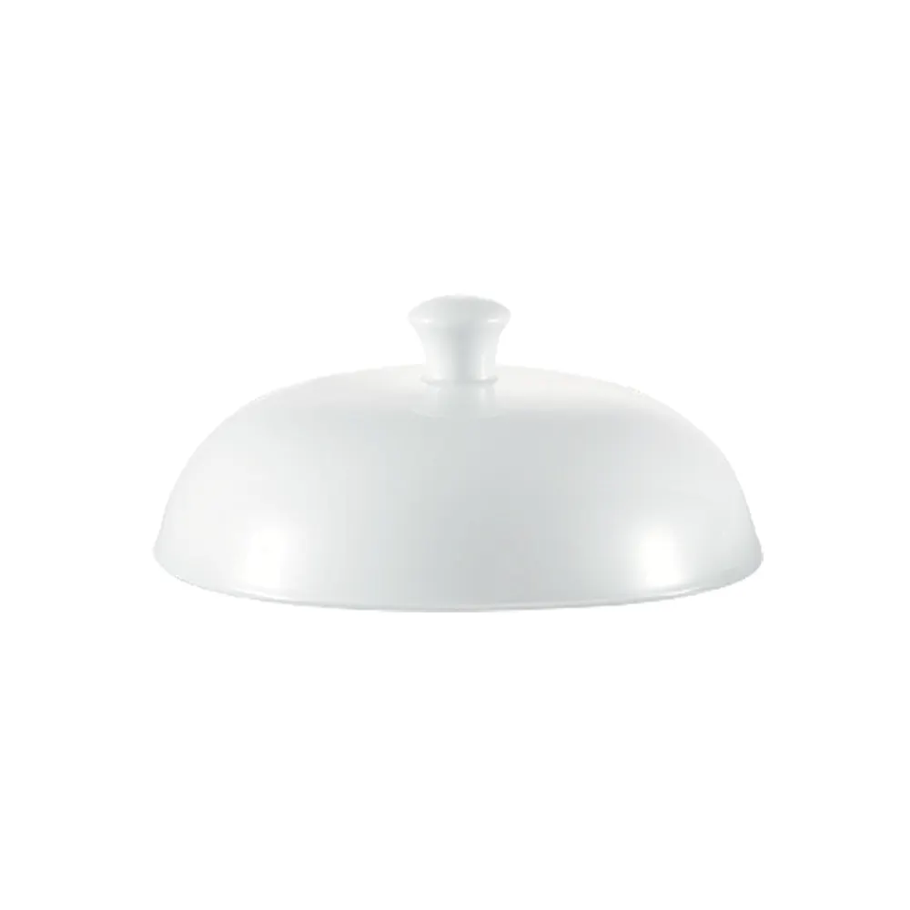 CAC China TST-W20-LID - 5-3/4" Dia x 2-1/2" H Porcelain Lid White, Oven Microwave Safe - 1 Dozen