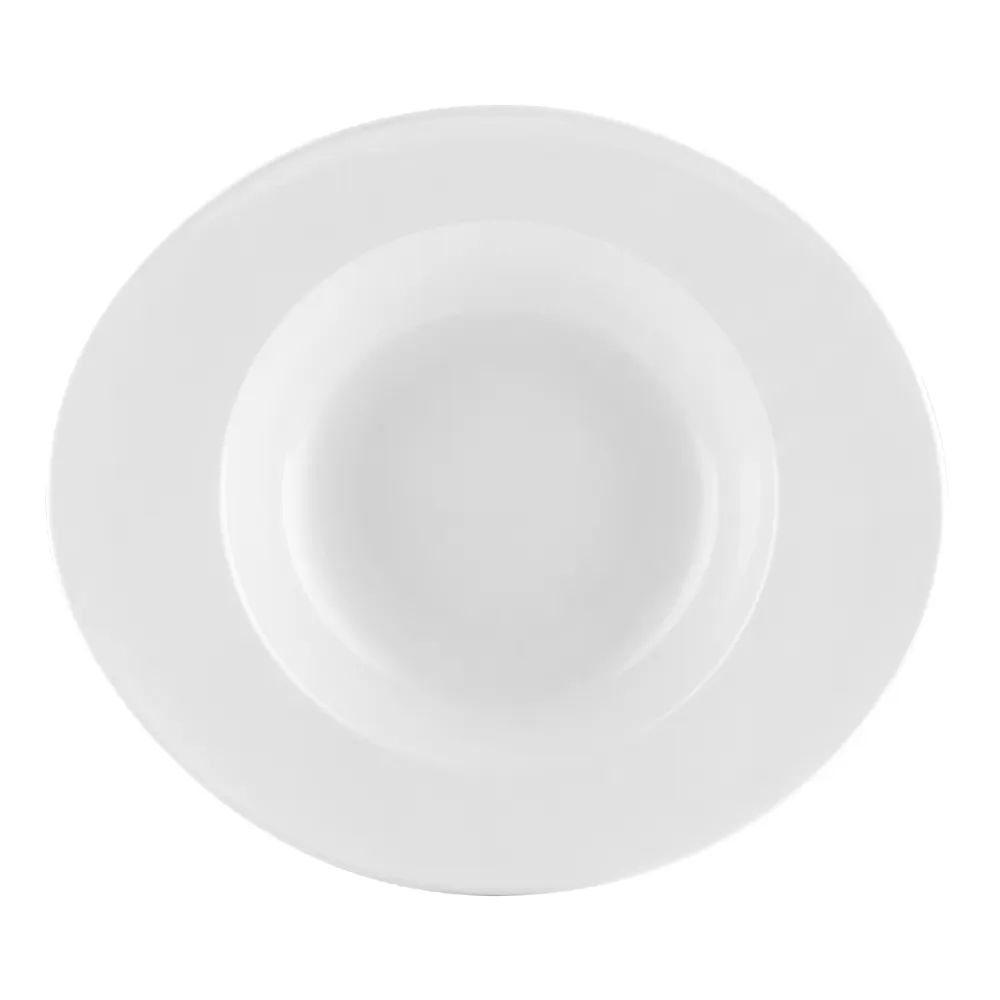 CAC China UVS-OV120 - Oval 23‑Oz Pasta Bowl, 12" x 10½" x 2½" Porcelain, White, Dishwasher Safe - 1 Dozen