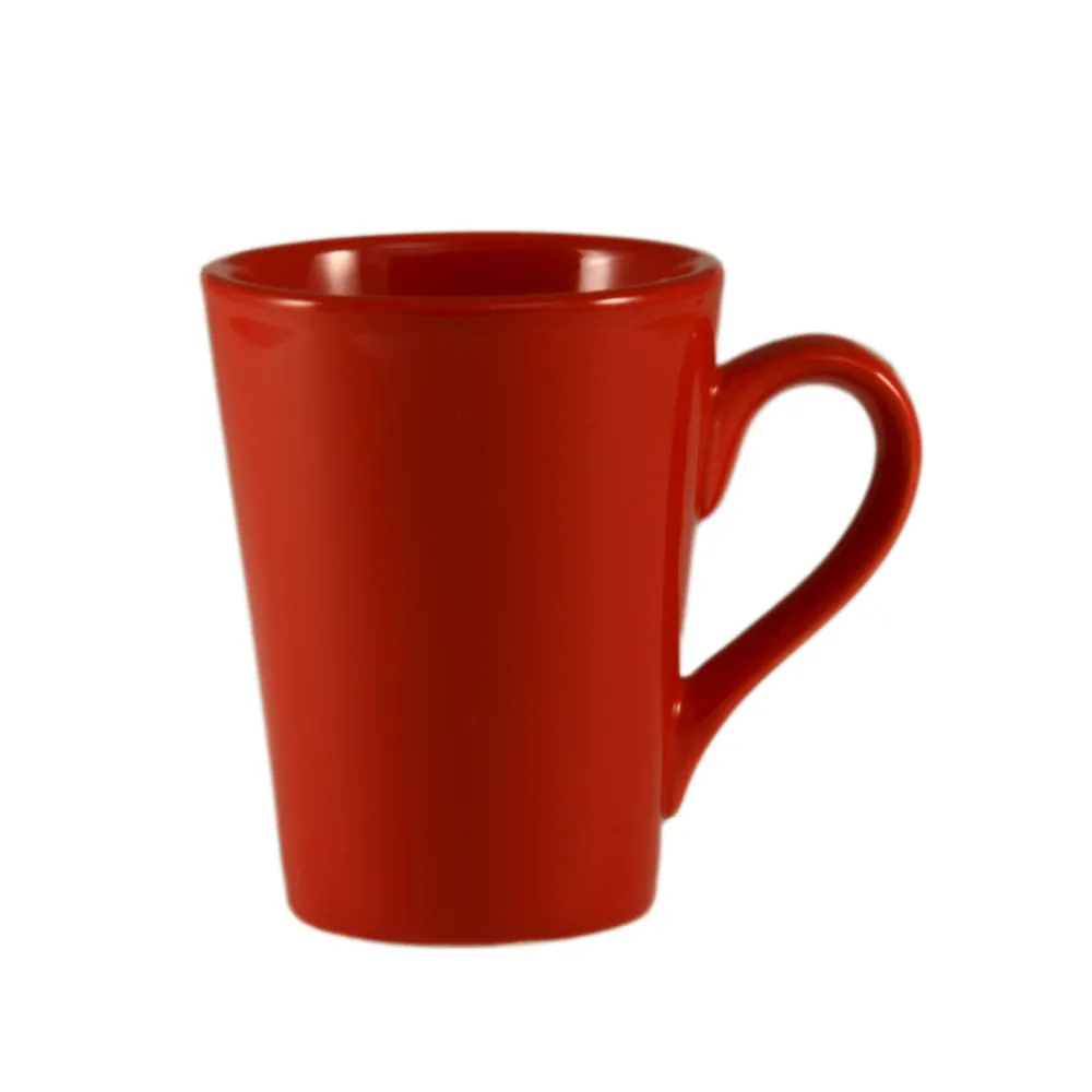 CAC China VC-12-R Victory Mug, 12 oz, 3½" Dia x 4⅜" H, Red Ceramic, Microwave Oven Safe - 1 Dozen