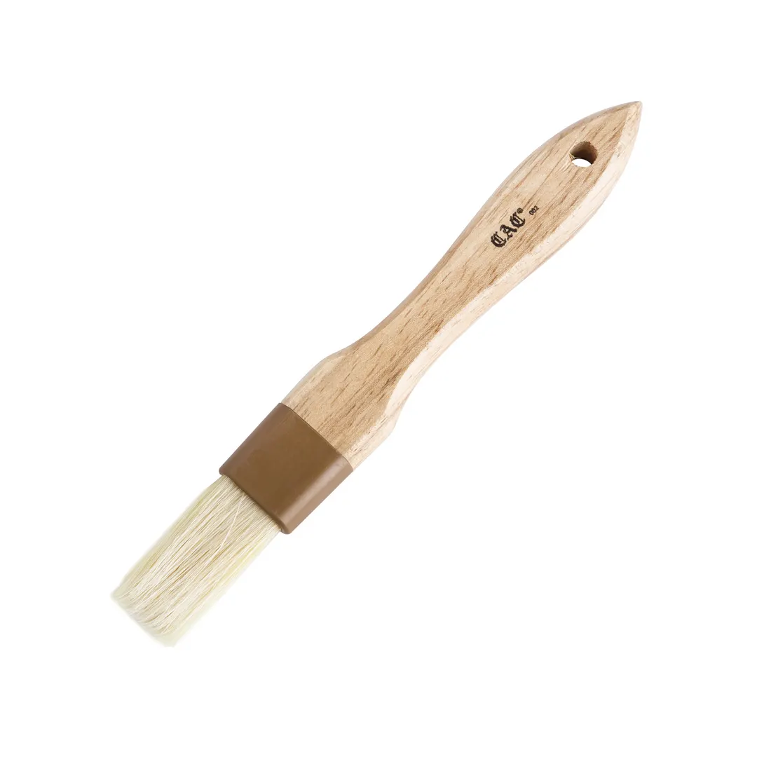 CAC China WPPB-10 Pastry Brush, 1" Boar Bristle, Water-Resistant ABS Ferrule, Hardwood Handle
