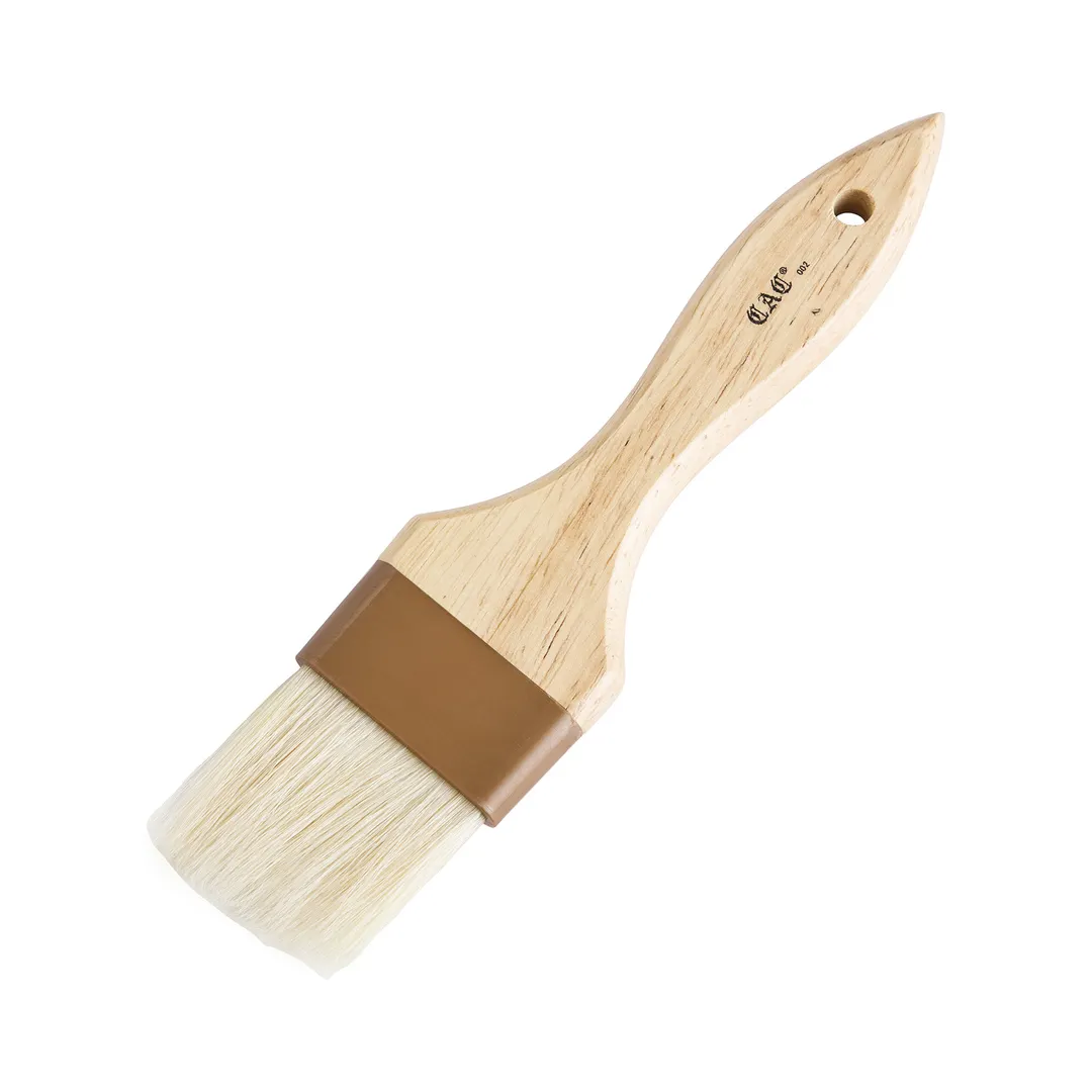CAC China WPPB-20 Pastry Brush, 2" Boar Bristle, Wood Handle with Hanging Hole, ABS Ferrule