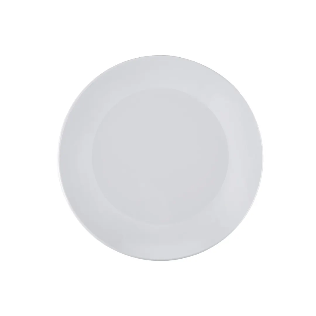 CAC China XBRC-16 Plate, 10.5" Diameter x 0.75" Height Round Melamine, White - 1 Dozen
