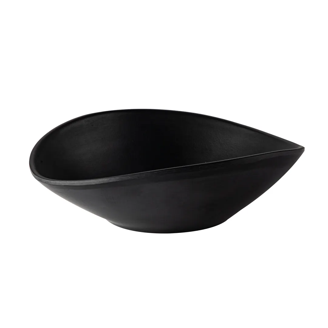 CAC China XBRW-BT8 - 20oz Brunswick Bowl, 8"-9" Matte Black Melamine, 3/4 Qt Capacity - 1 Dozen