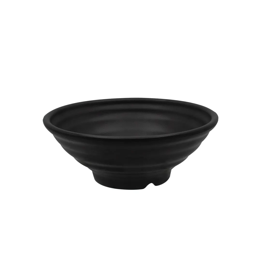 CAC China XCTN-B207 - 7" Diameter x 2-1/2" Height Bowl, 20oz Black Melamine Plastic, 1 Dozen