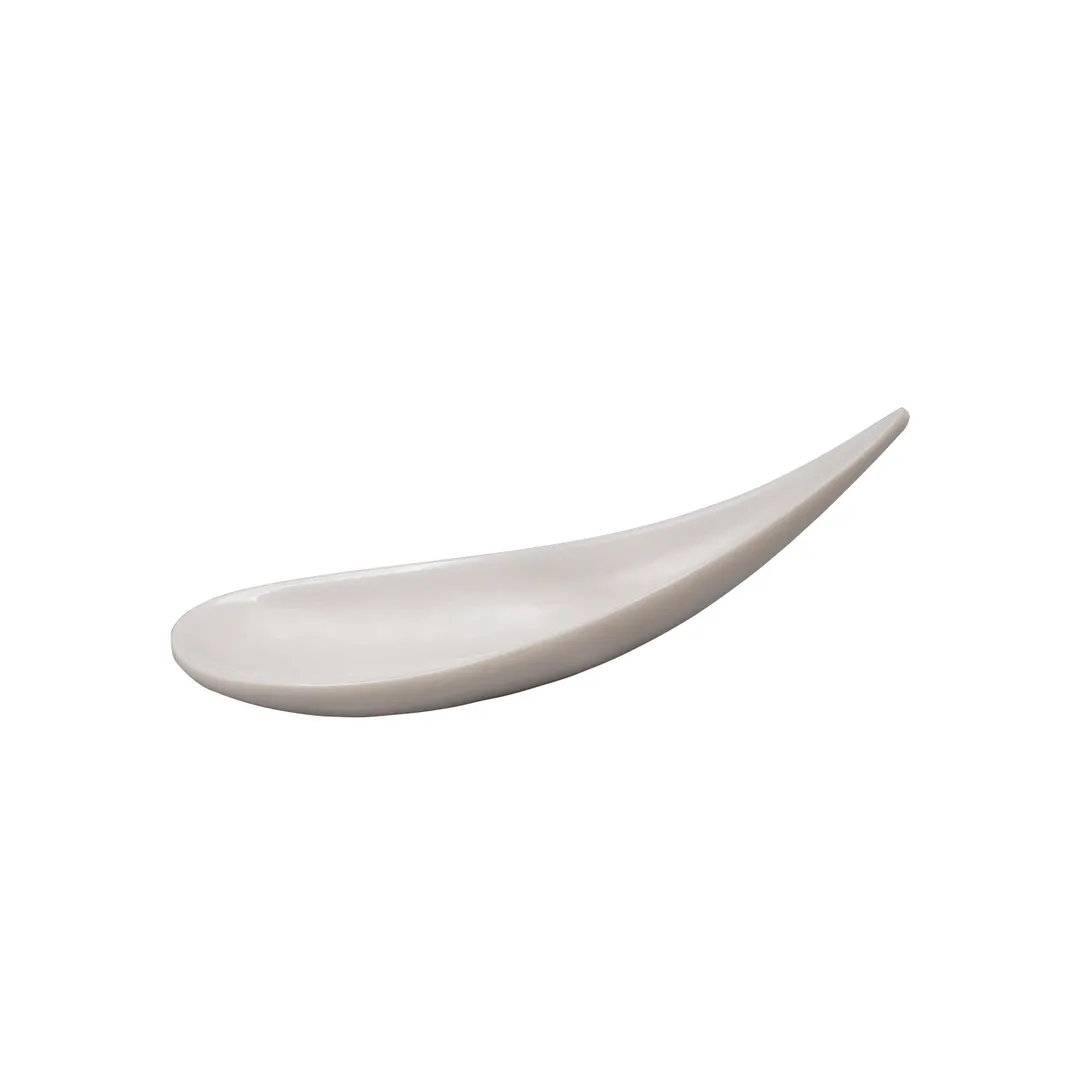 CAC China XSPN-TS60-W Tasting Spoon, 0.5oz, 5‑3/4" L x 1‑7/8" W x 1" H, White Melamine - 1 Dozen