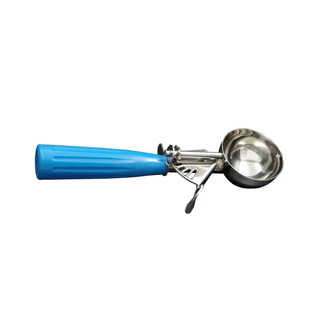 CAC China SICD-16BL Thumb Disher, #16, 2 oz., Stainless Steel Scoop, Blue Handle
