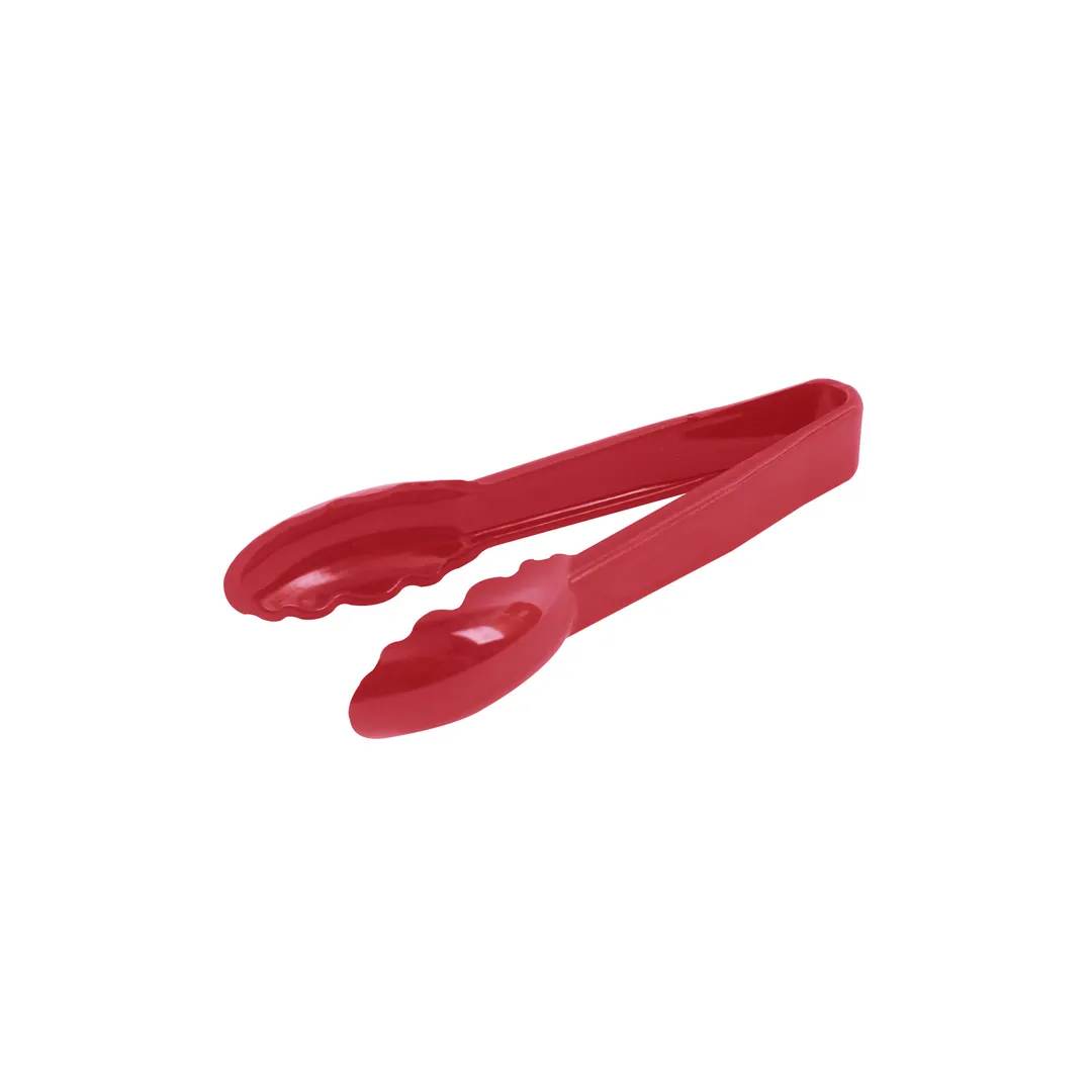 CAC China UTKU-6R Utility Tongs - 6" Length, Plastic, Red, Non-Coated Handle