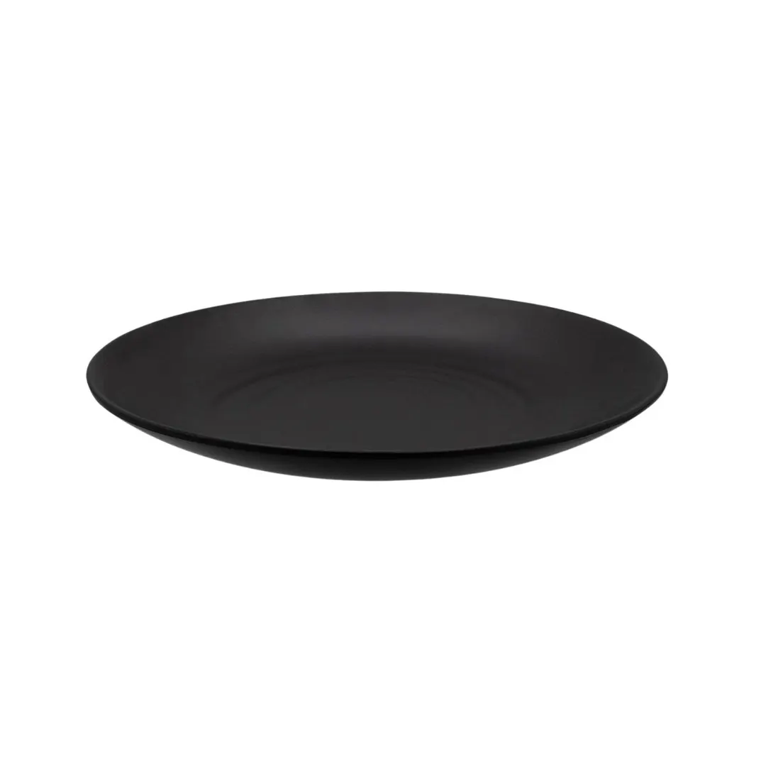 CAC China XCTN-C16 Centennial Plate, 10-1/4" Dia. 1-1/4" H, Round Coupe, Black Porcelain - Dozen