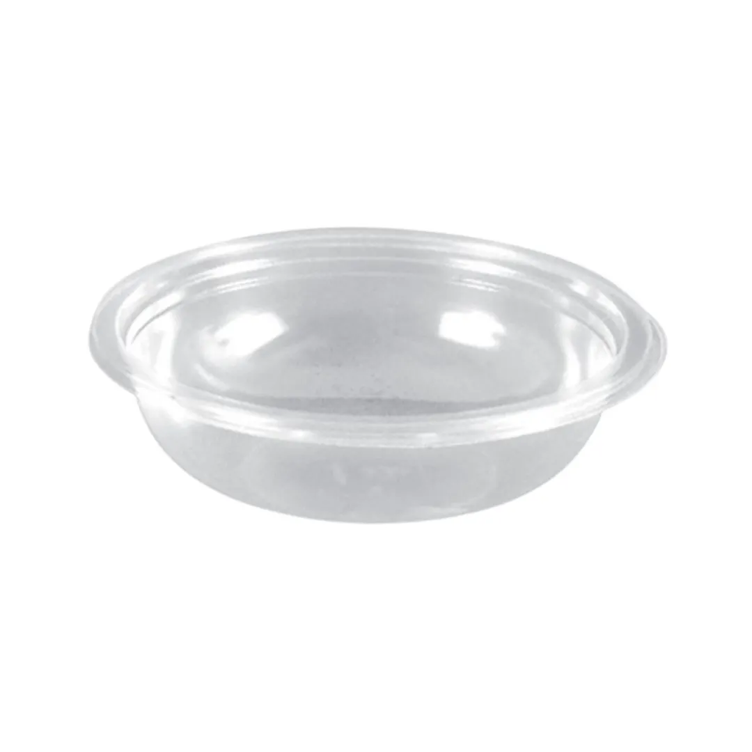 Dinex DX5402PCLR Proex Disposable Salad Bowl, 24 Oz (7" Dia., 2" Deep), Clear Polystyrene - 1/Case