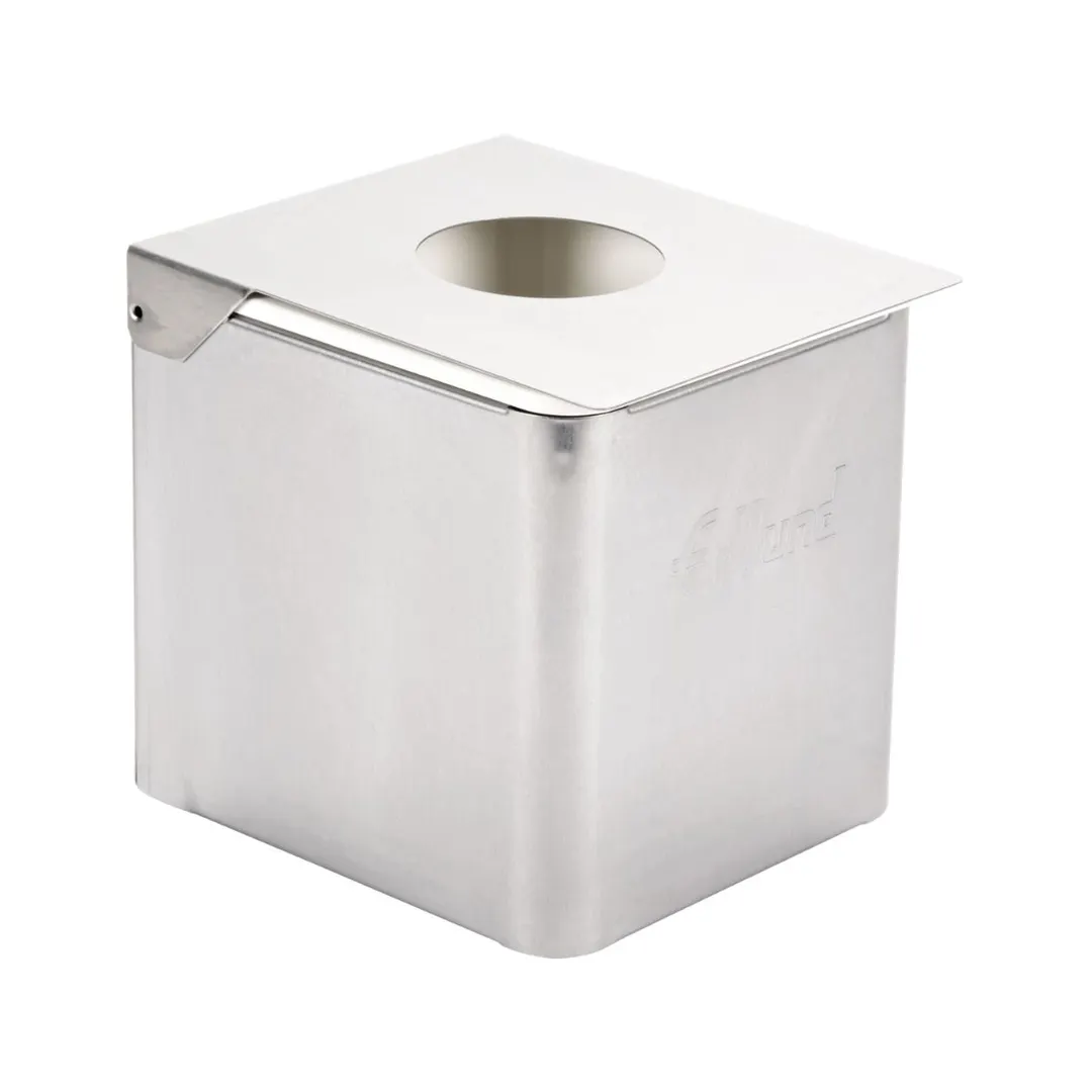 Edlund CSR-16 Cold Pan Box, 1/6 Pan Enclosure, Hinged Lid with Hole, Stainless Steel, Silver