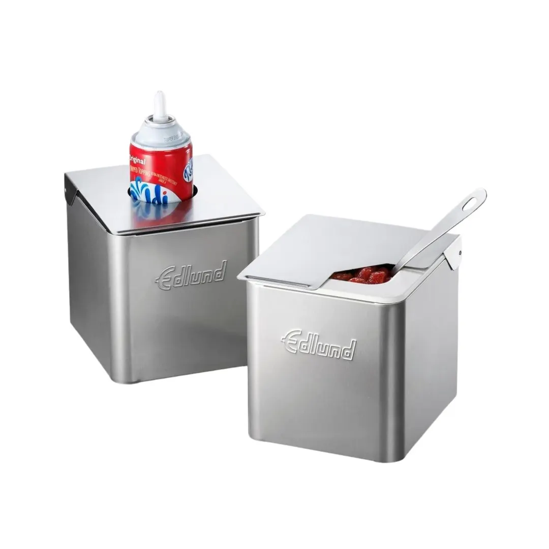 Edlund CSS-16 Cold Pan Box, 1/6 Enclosure, Stainless Steel, 3/4" Hinged Lid, with Insert