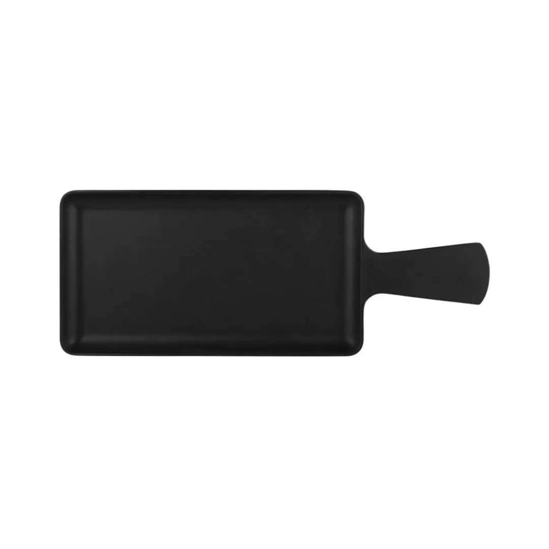 GET ECO10346RCFP-B Serving Board, 10-3/4" x 6" x 3/4" H, Rect, Handle, BPA Free, 50% Mel/Bamboo, Black
