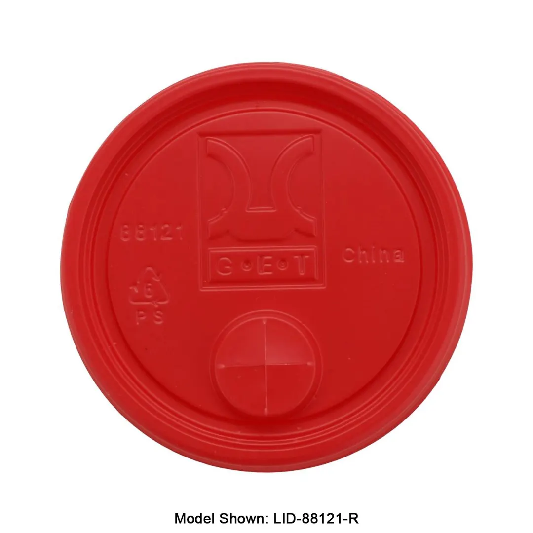 GET LID-88121-W Disposable Lid For 8812‑1, White, Fits 4" Cups, Plastic, - 1/Case