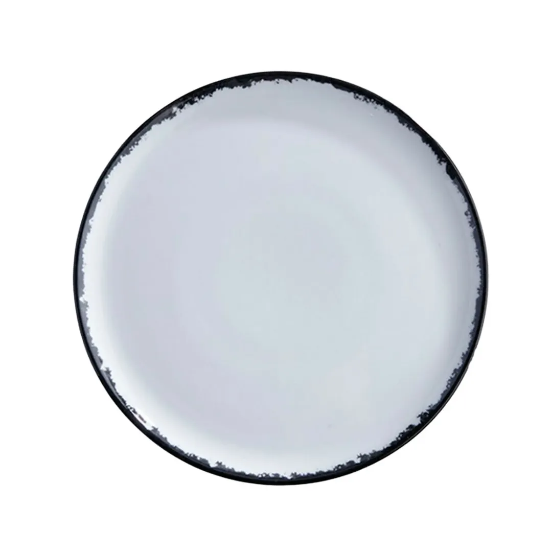 GET PA1007712312 9" Round Porcelain Plate Corona Scratch Microwave/DW Oven 380°F Safe - Dozen