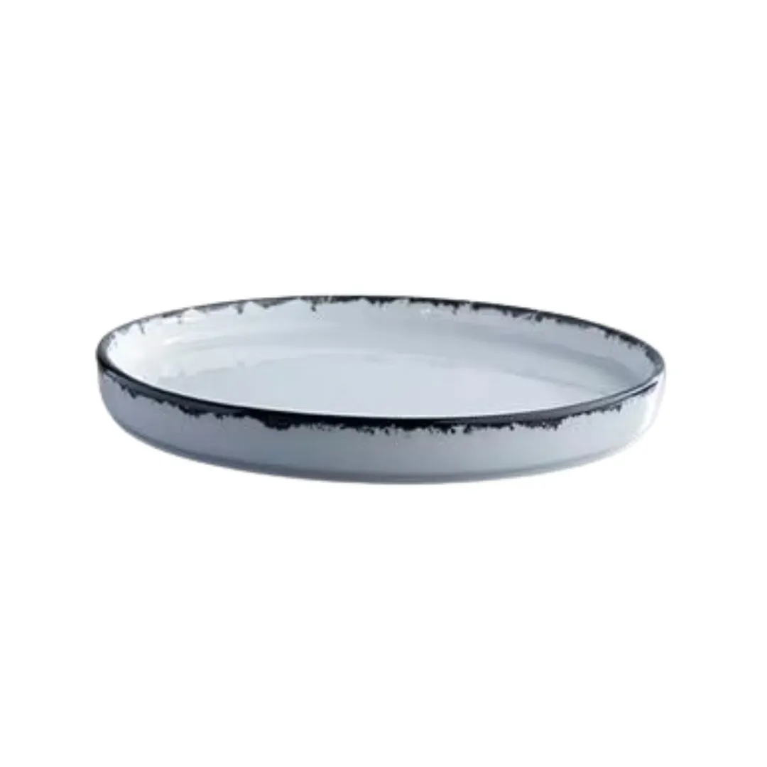 GET PA1007992012 Dinner Plate 9" Porcelain Corona Ink Scratch-Res Mic/Oven Safe 380°F - 1 Dozen