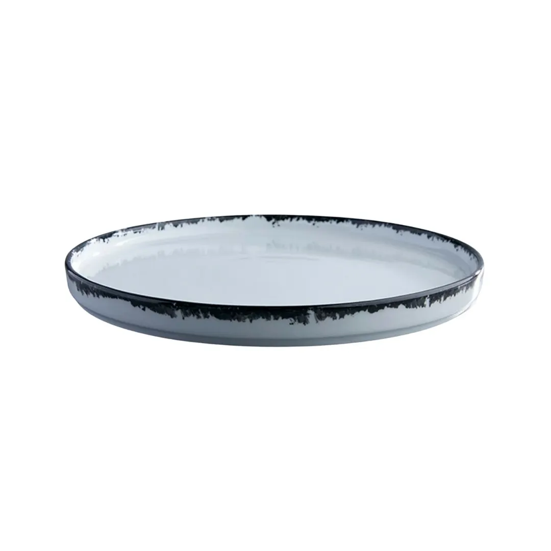 GET PA1007992812 11" Porcelain Rustic Corona Ink ScratchRes Microwave Dish/Oven Safe 380°F - Dozen