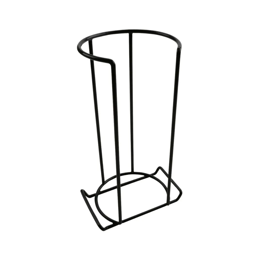 GET RCK-B8 7" x 5" Rack, 12-1/4" H, Stacking, Wire, Black PE, Holds 24 Round Plates 4.63-5.12"