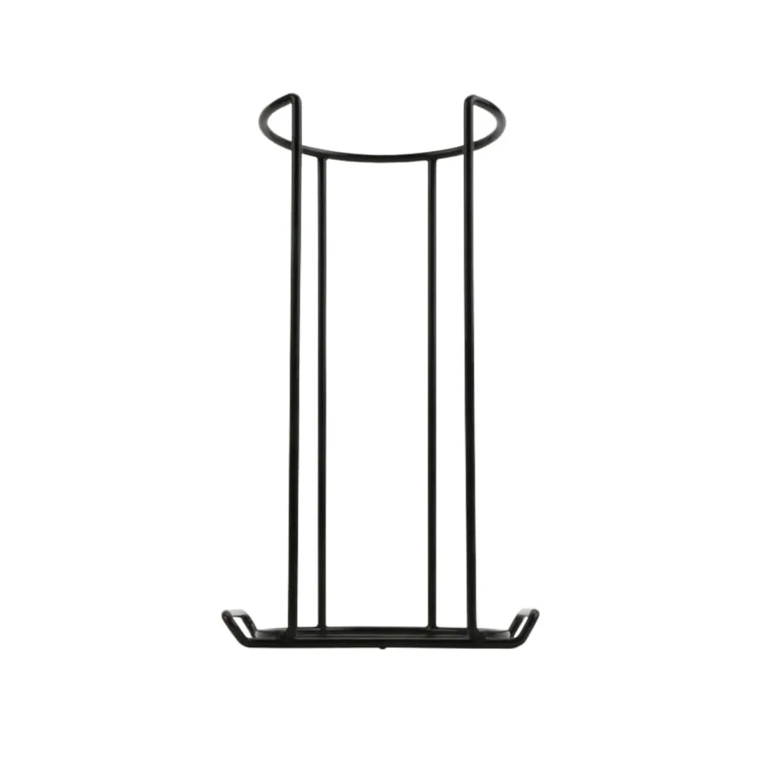 GET RCK-B8 7" x 5" Rack, 12-1/4" H, Stacking, Wire, Black PE, Holds 24 Round Plates 4.63-5.12"