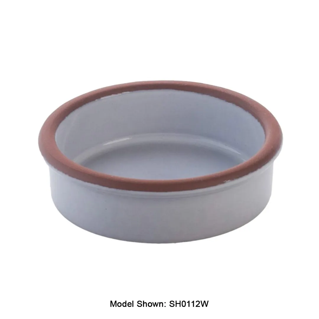 Get SH0112H Cazuela, 6.76 Oz, 4-3/4" Dia x 1-1/8" H, Round Terra-Cotta Honey, Dishwasher Safe