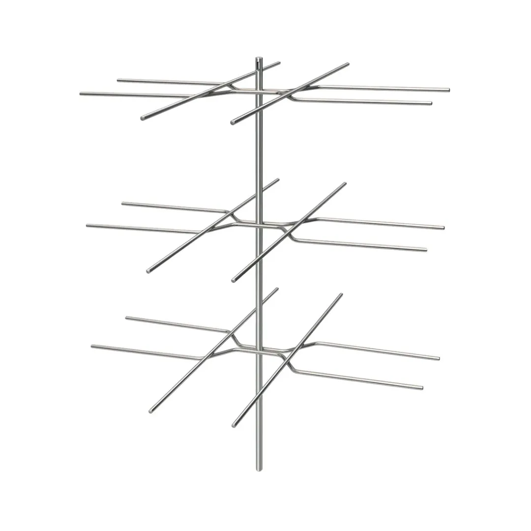 Hatco FDW3TPT - 3 Tier Pretzel Tree Stand, Add-On Design, Stainless Steel, White, 12" Height