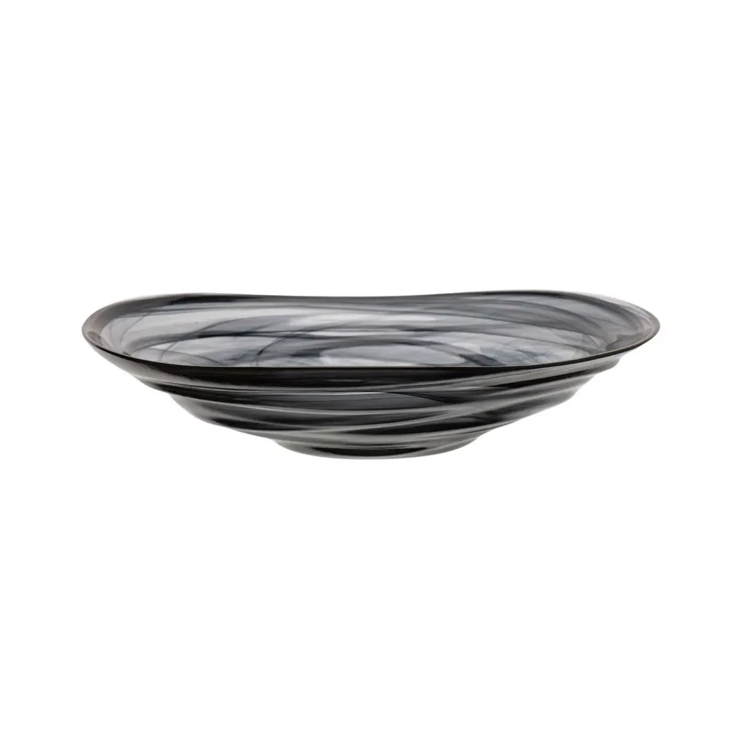 Mikasa 1468-43 Ardacam Serving Bowl - 11.8" Black Glass, Ventum, Elegant Tabletop Display
