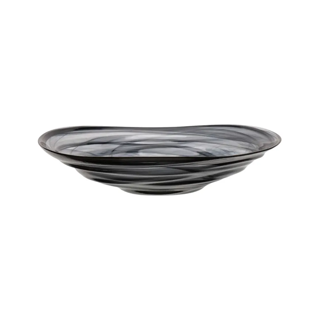 Mikasa 2165-43 Ardacam Serving Bowl, 9.8" Diameter, Black Glass Ventum
