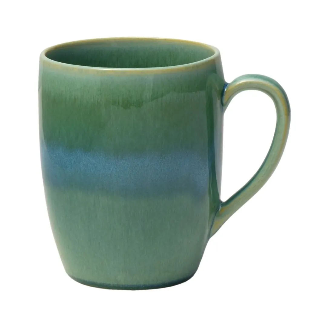 Mikasa 5275409 Hera China Mug, 11 oz Turquoise Ceramic, 10-11 oz, Fine Gloss