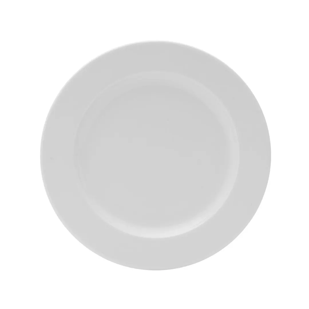 Mikasa 5302606 Galleria Plate, 9" Round Porcelain Dinner Plate, White, Dishwasher Safe