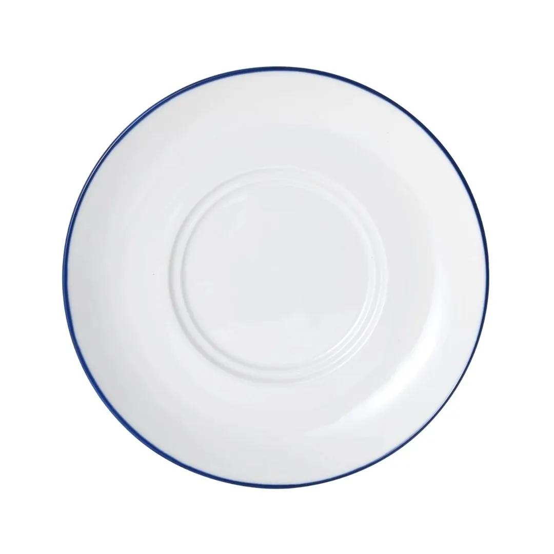 Mikasa 5305733 China Bistro Saucer, 6.29" Diameter Porcelain, Pin Blue