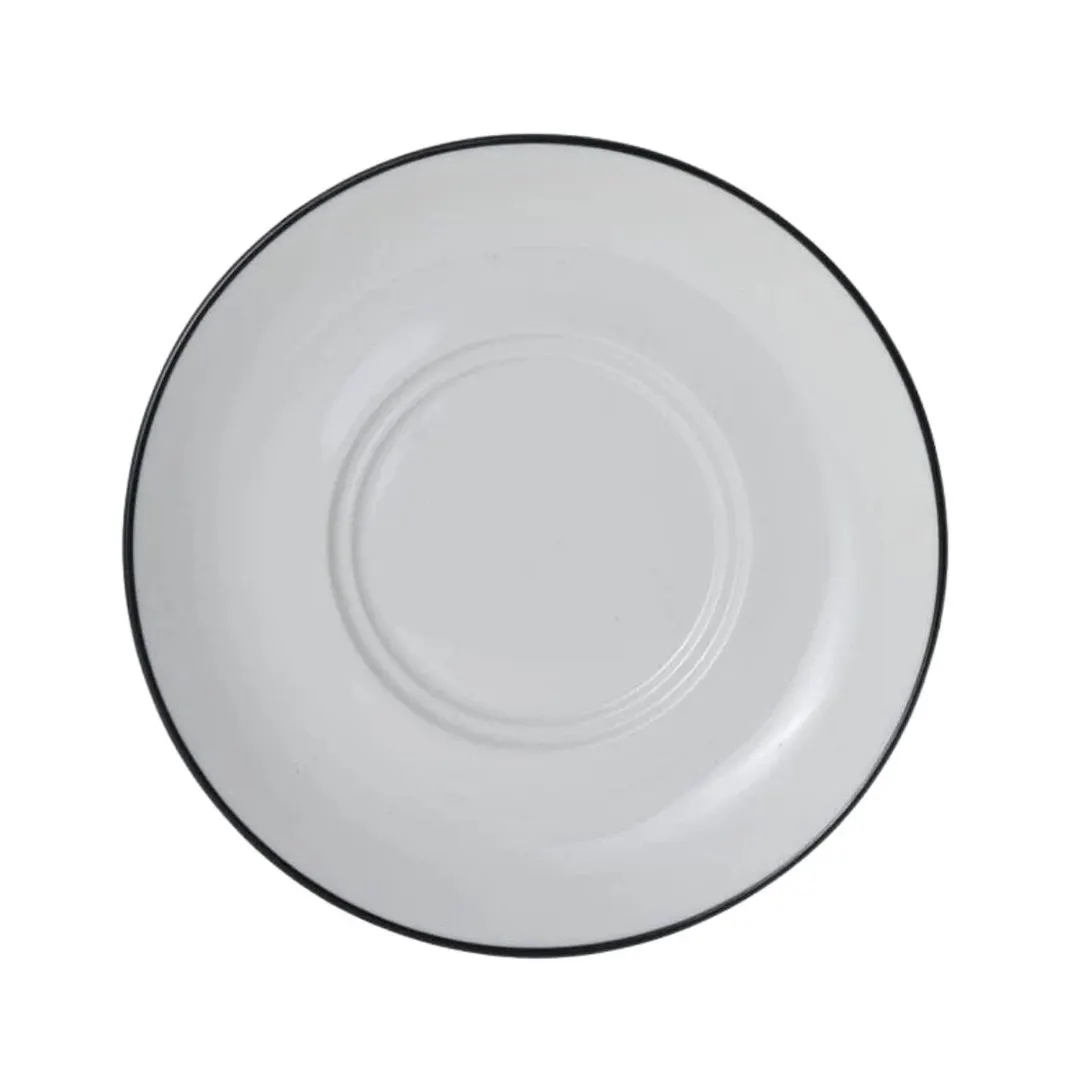 Mikasa 5305867 Bistro Saucer, 4.72" Pin Black Porcelain, Smallware Tabletops Dinnerware Accessory