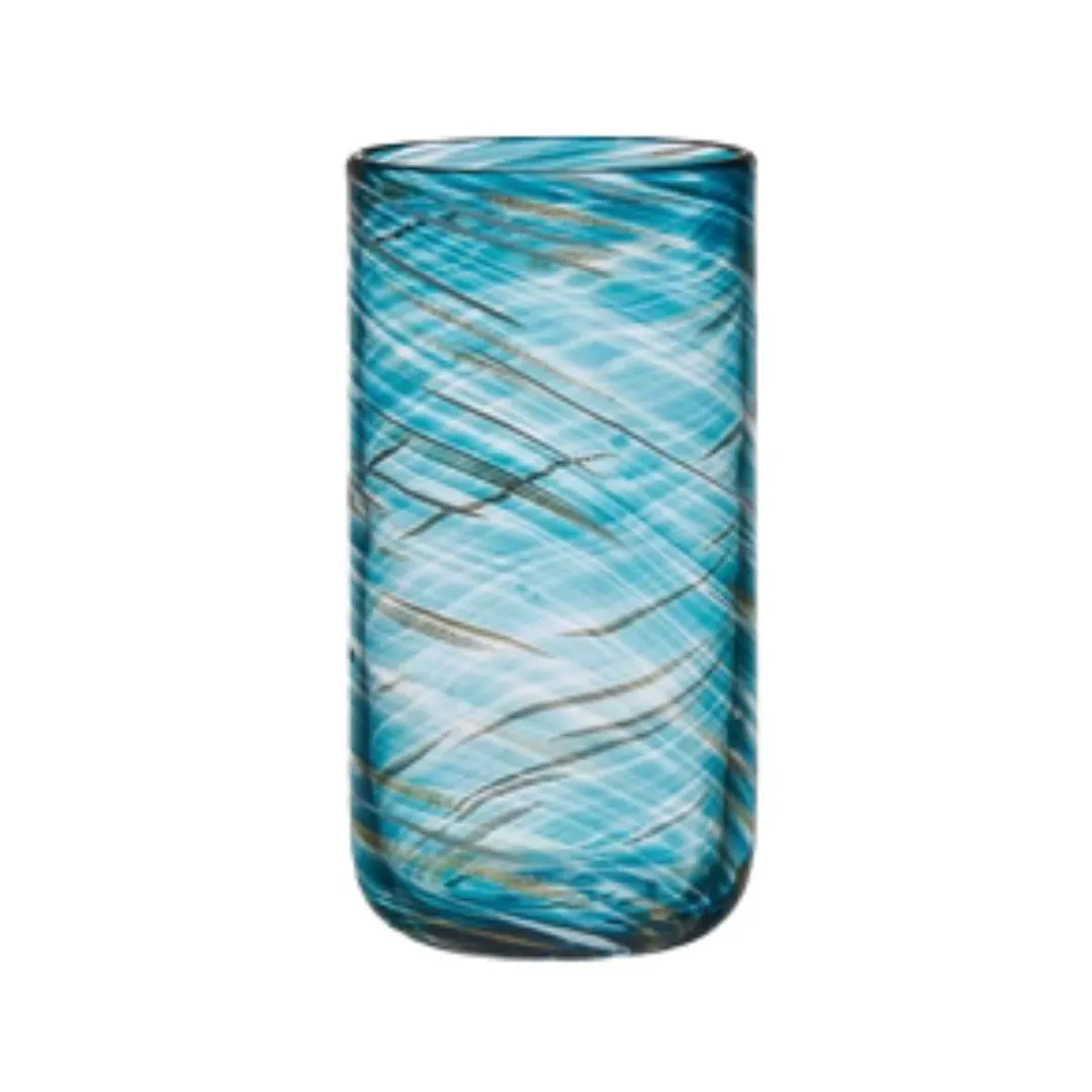 Mikasa 5308415 Breeze Hi Ball Glass, 18 Oz, 3.11"W x 3.11"D x 6.10"H, Blue, Glass