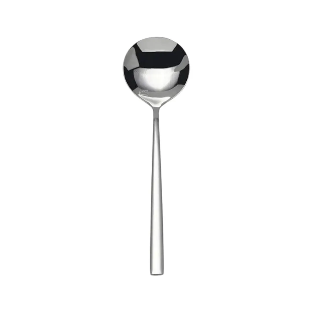 Mikasa 5316348 Soup Bouillon Spoon, 6" Long, Heavy, 18/10 Stainless Steel, Leo - Dozen